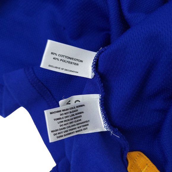 C-Buk Cutter Buck Polo Golf Shirt Mens Size XXL Top Short Sleeve Blue Gold - Picture 12 of 12